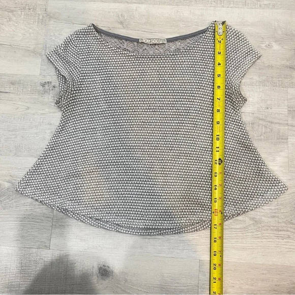 Rolla Coaster Y2K Light Grey Lace Knit Crop Top Size S - Picture 14 of 15